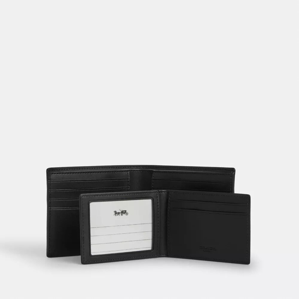 3-i-1-plånbok i Signature Canvas med Varsity Stripe