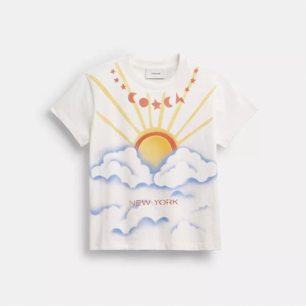 Airbrush 90'S Fit T-shirt i ekologisk bomull