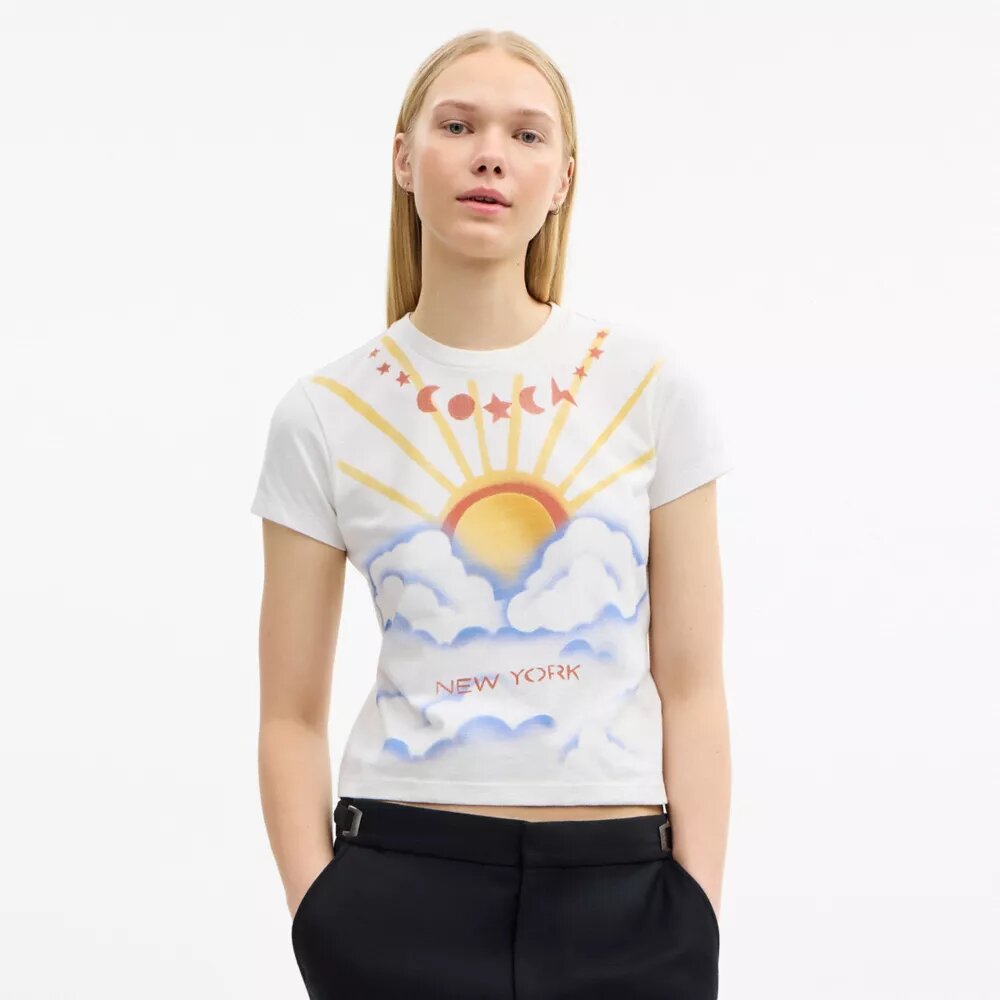 Airbrush 90'S Fit T-shirt i ekologisk bomull