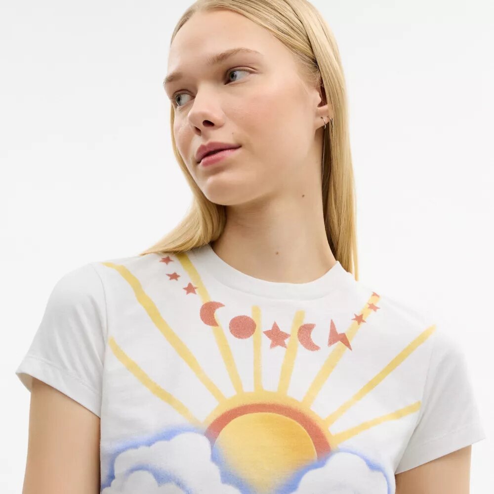 Airbrush 90'S Fit T-shirt i ekologisk bomull