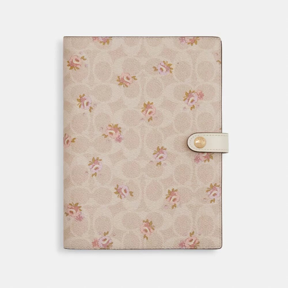 Anteckningsbok i Signature Canvas med blommönster