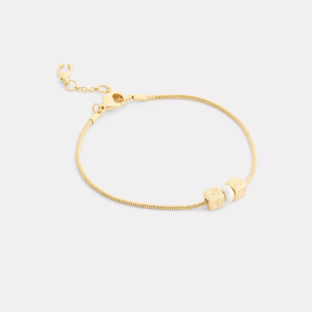 Armband med kubformade pärlor och rondeller