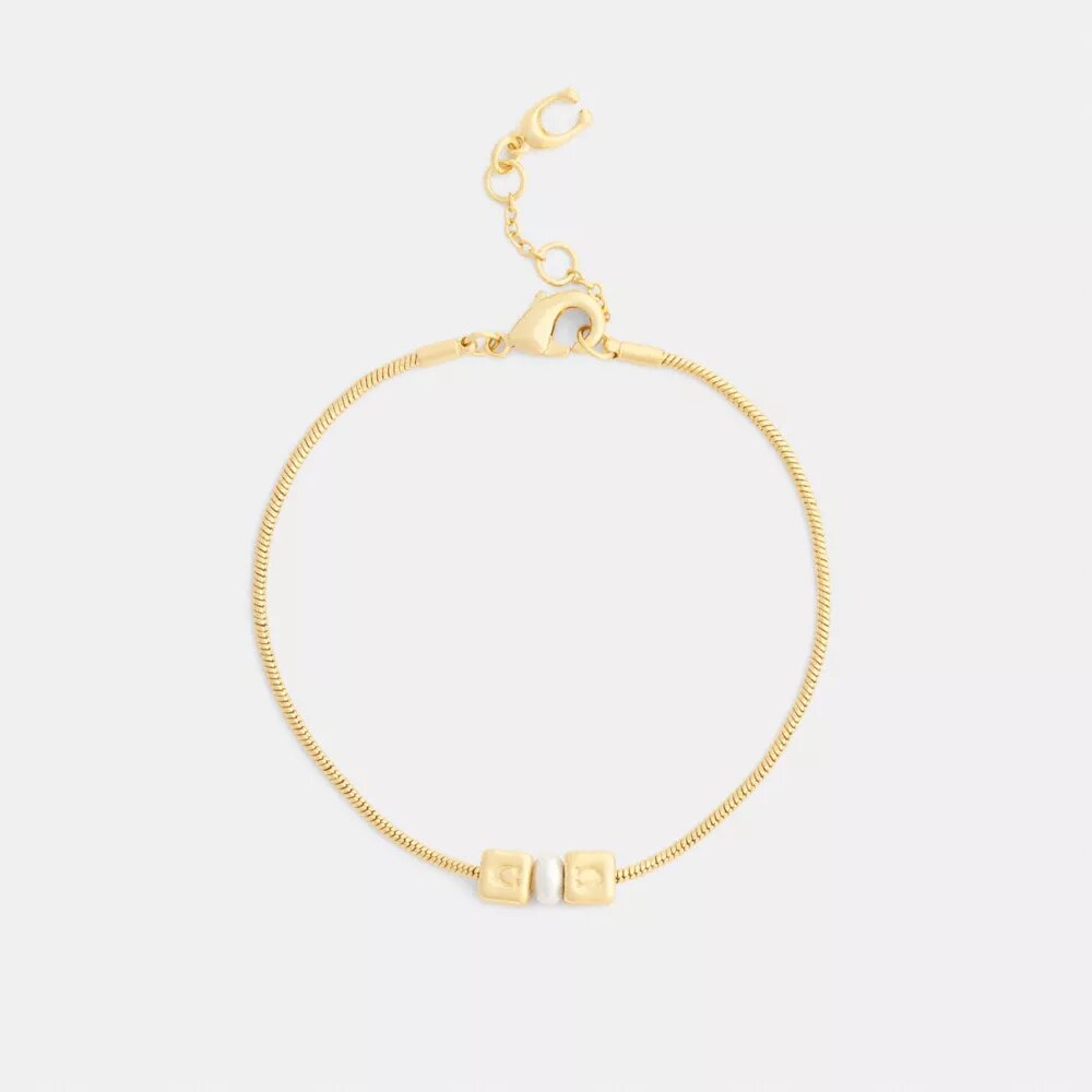 Armband med kubformade pärlor och rondeller