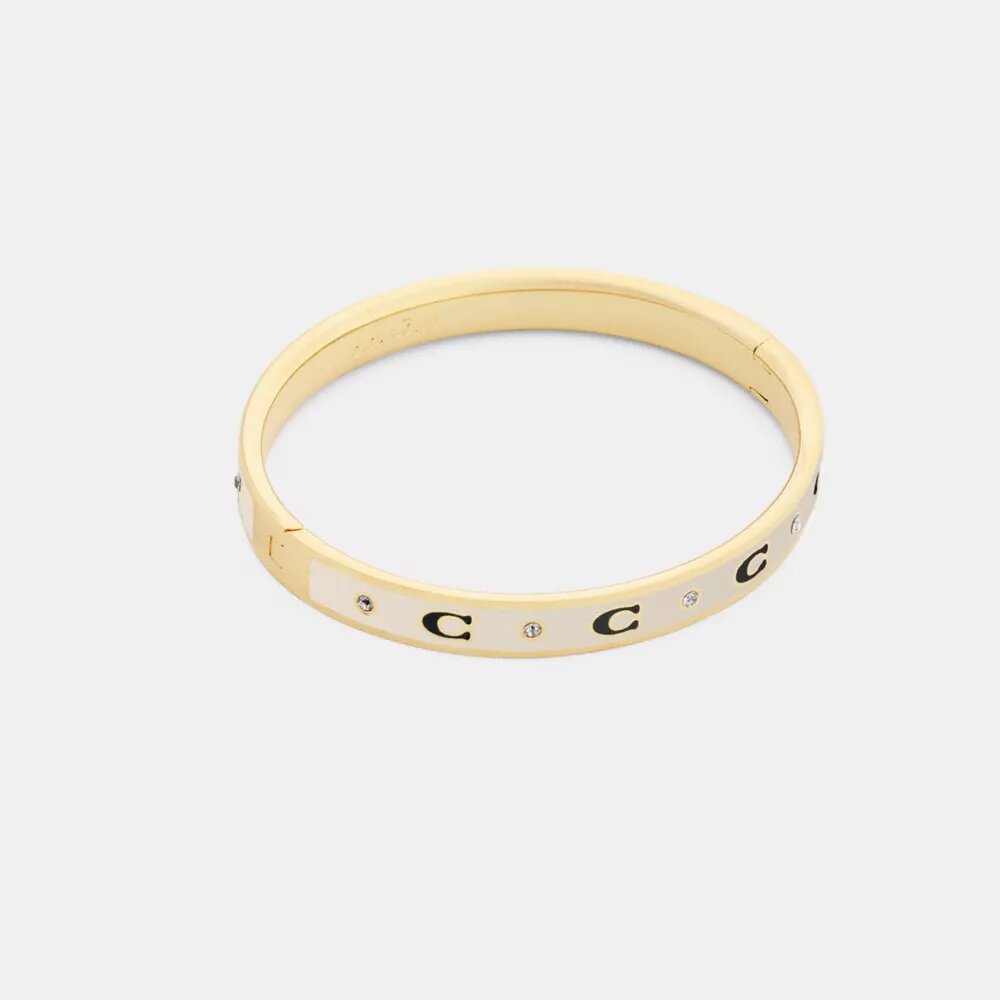 Armband med upprepade C-mönster och gångjärn