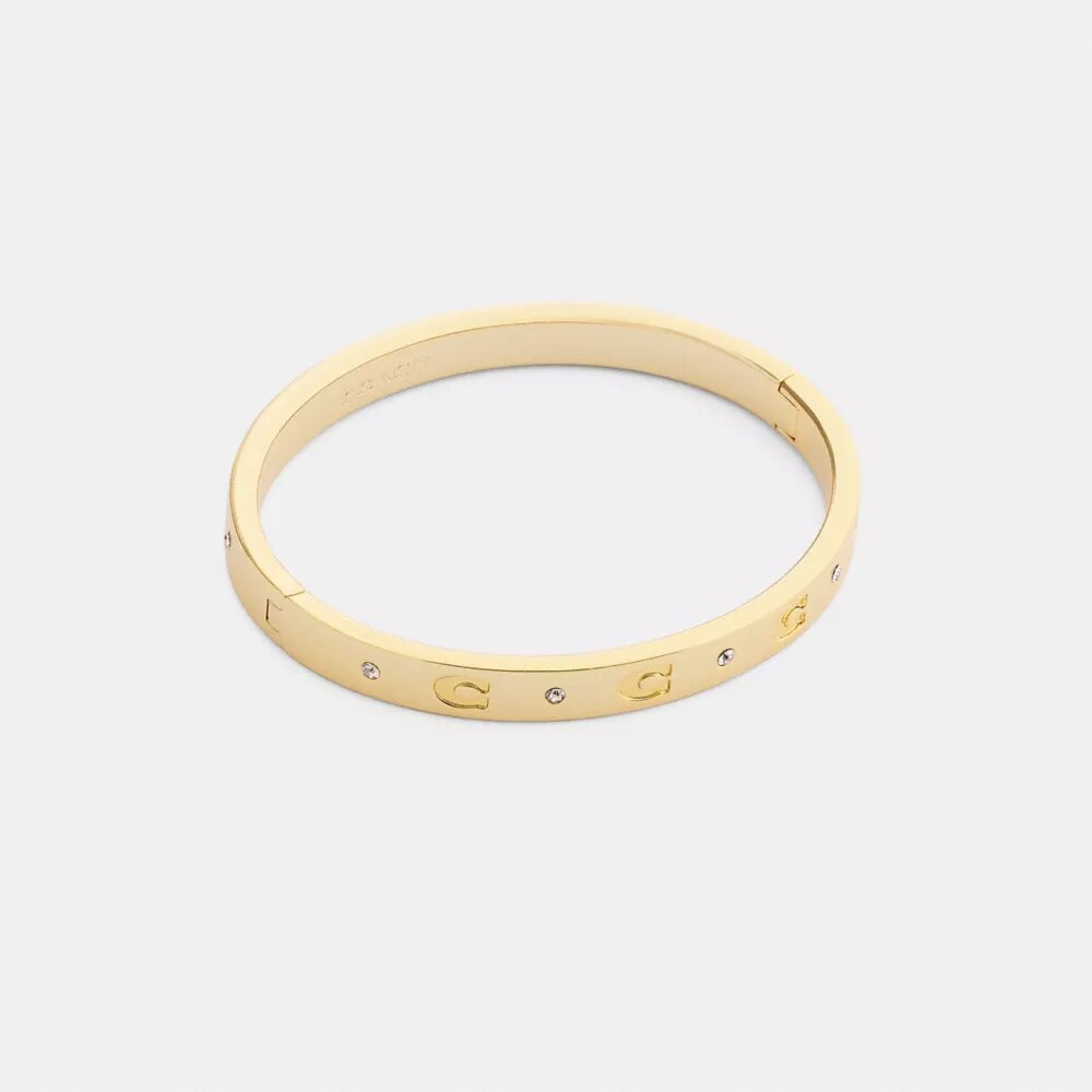Armband med upprepade C-mönster och gångjärn