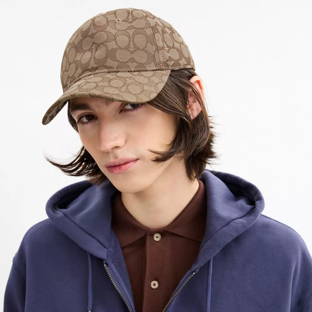 Baseballkeps med signaturjacquard