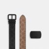 Boxat skärp med rullspänne, kan klippas till önskad längd och är vändbart, 38 mm