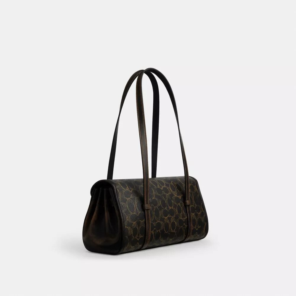Bridget axelremsväskor med lock i Loved Signature Canvas med smycken
