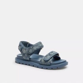 Brynn-sandaler i Crystal Signature Denim