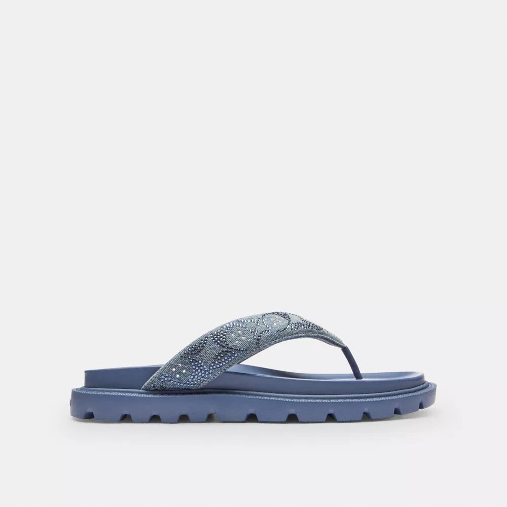 Brynn-sandaler i Crystal Signature Denim