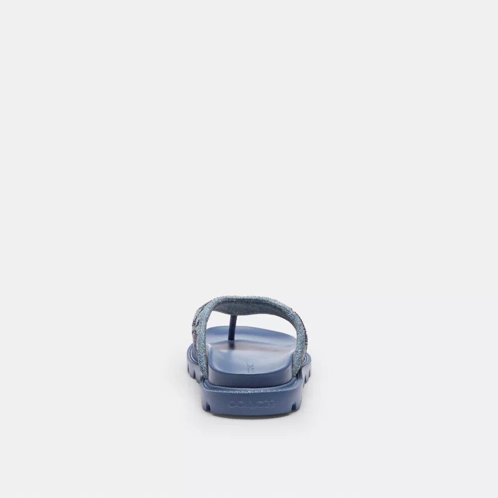 Brynn-sandaler i Crystal Signature Denim