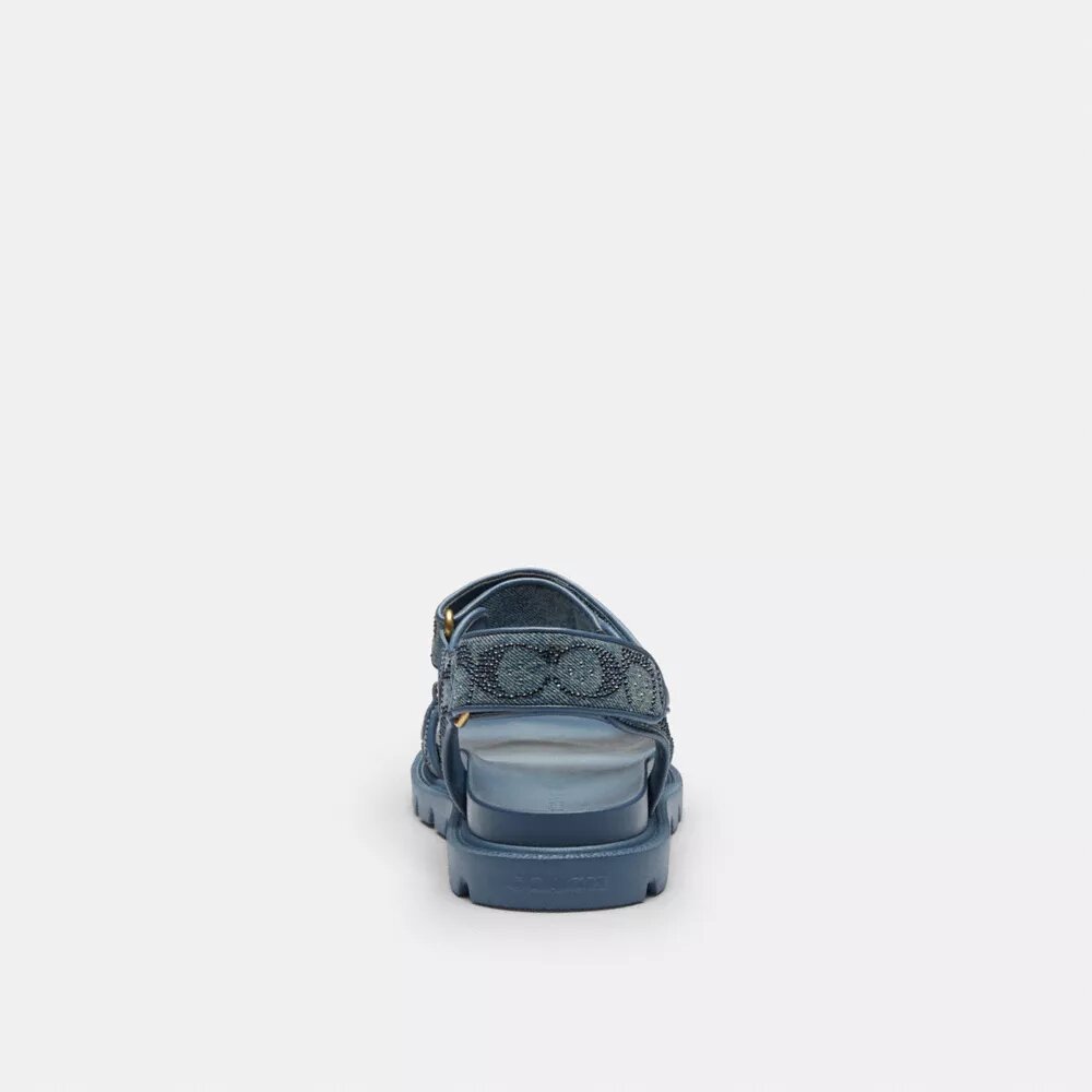 Brynn-sandaler i Crystal Signature Denim
