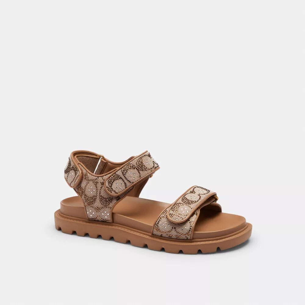 Brynn-sandaler i Crystal Signature-jacquard