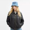 Buckethat i denim med broderad Coach-logotyp