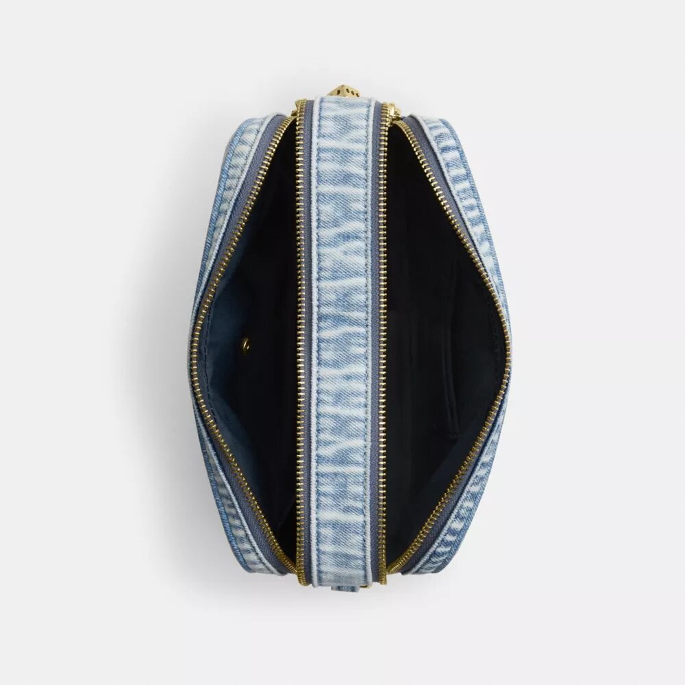 Carey-axelremsväska i Loved Denim med smycken