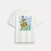 Collage Train T-shirt i avslappnad passform av ekologisk bomull
