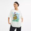 Collage Train T-shirt i avslappnad passform av ekologisk bomull