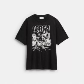 Dinosaur City avslappnad T-shirt i ekologisk bomull