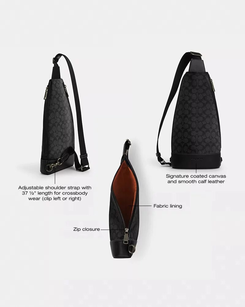 Dominic Sling Pack i Signature Canvas