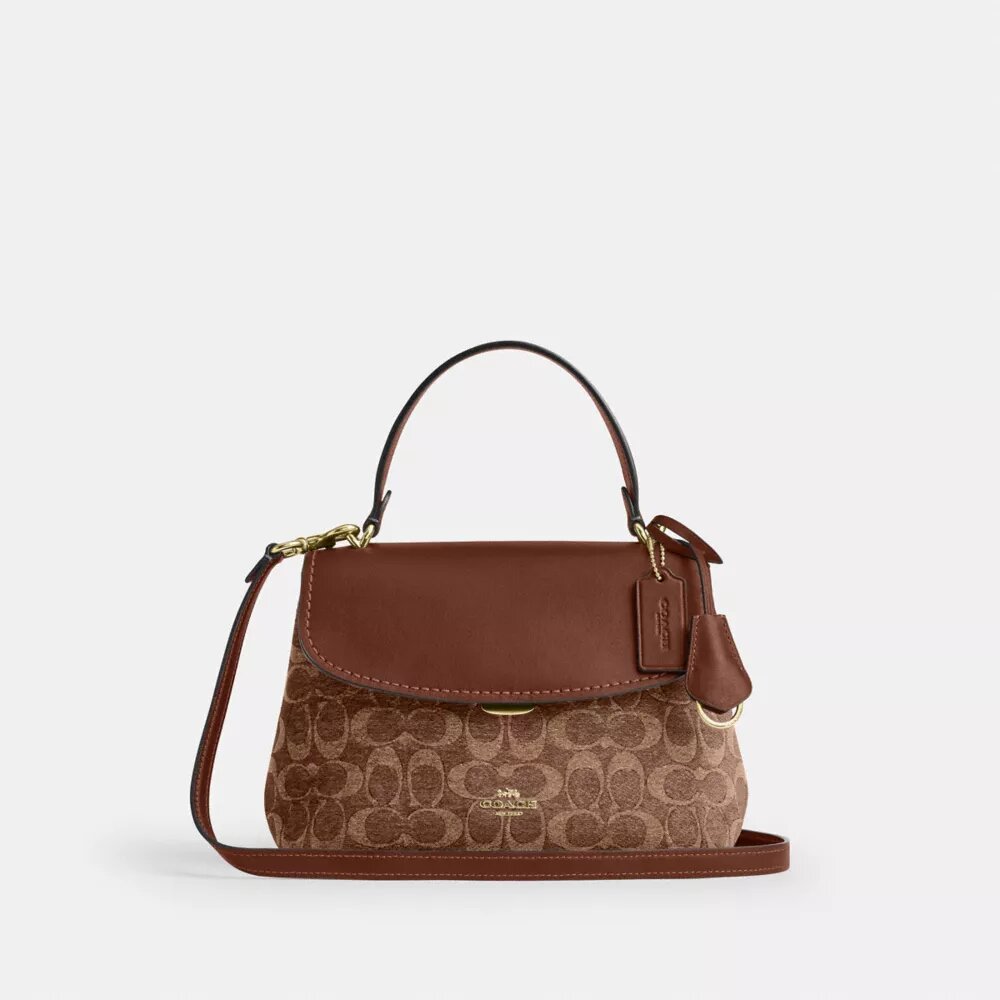 Emory-väska med handtag i signatur-chenille