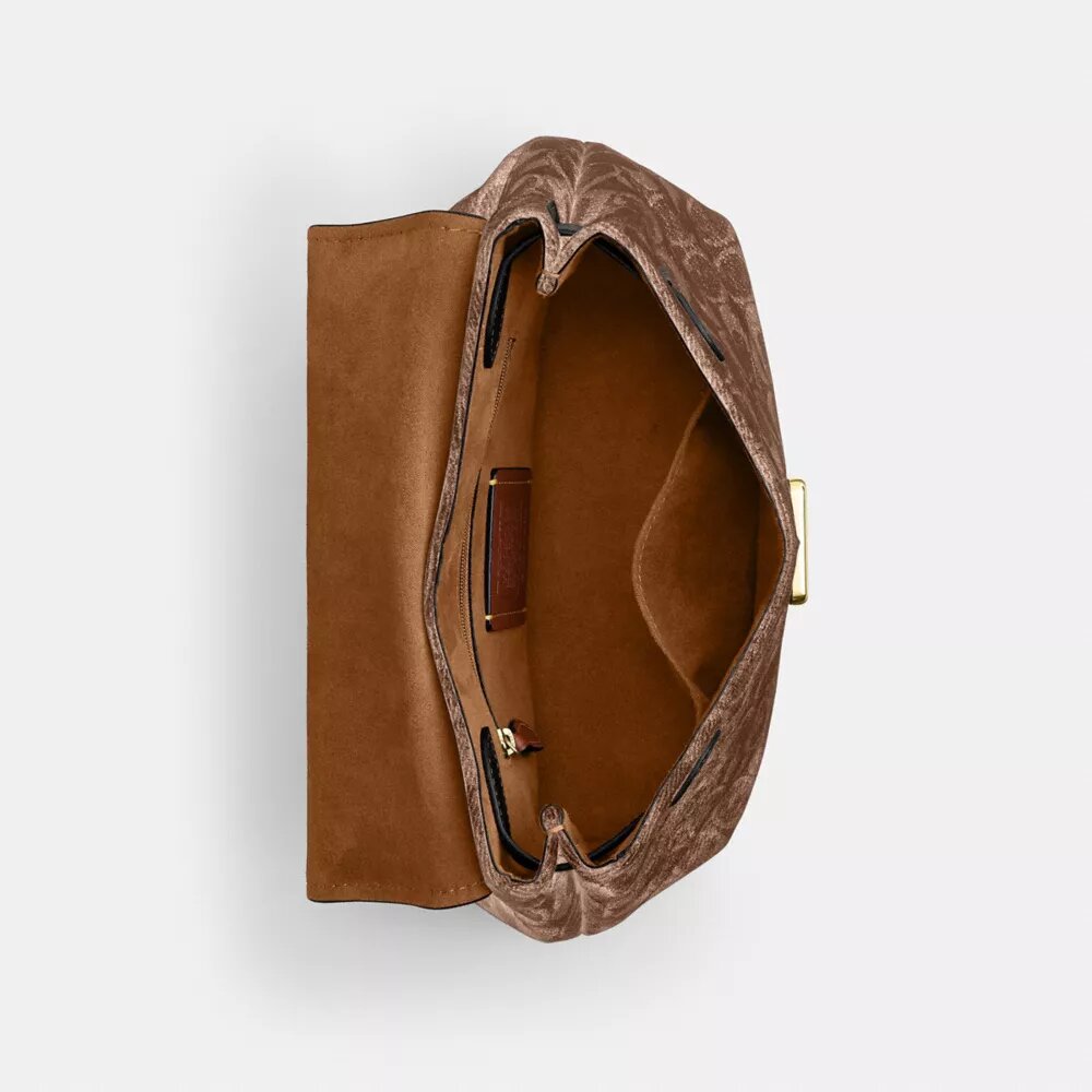 Emory-väska med handtag i signatur-chenille
