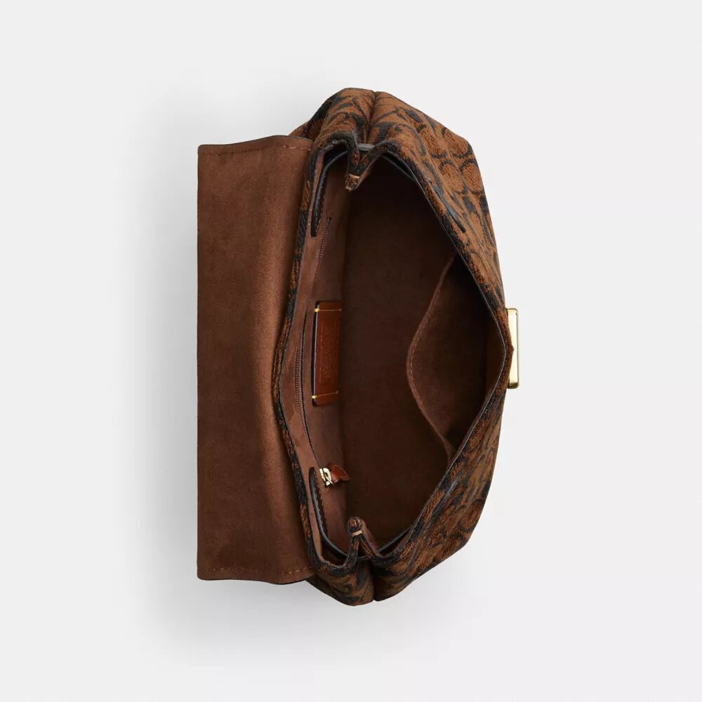 Emory-väska med handtag i signatur-chenille