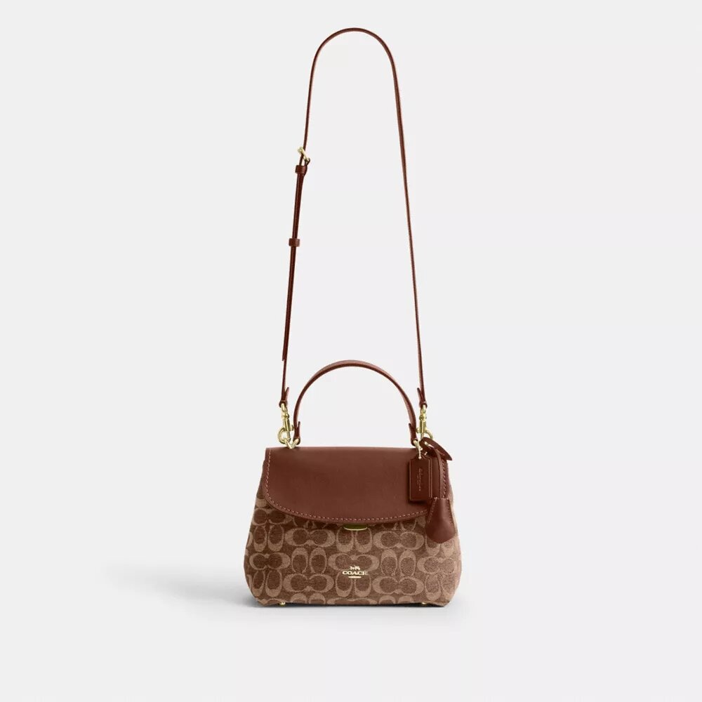 Emory-väska med handtag i signatur-chenille