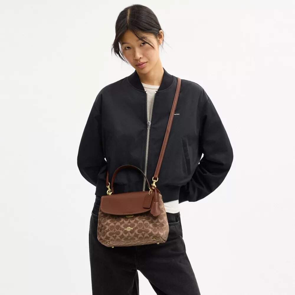 Emory-väska med handtag i signatur-chenille