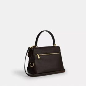 Emory-väska med handtag och blommig applikation