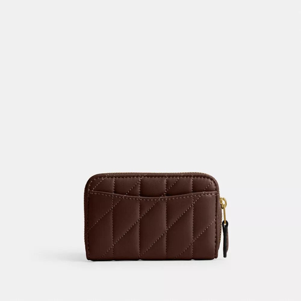Essential – liten kortplånbok med dragkedja runt om och kuddquiltning