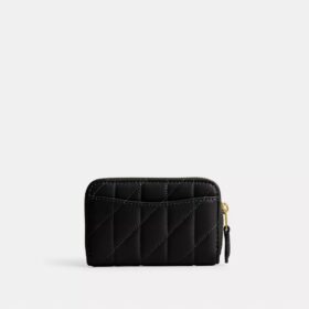 Essential – liten kortplånbok med dragkedja runt om och kuddquiltning