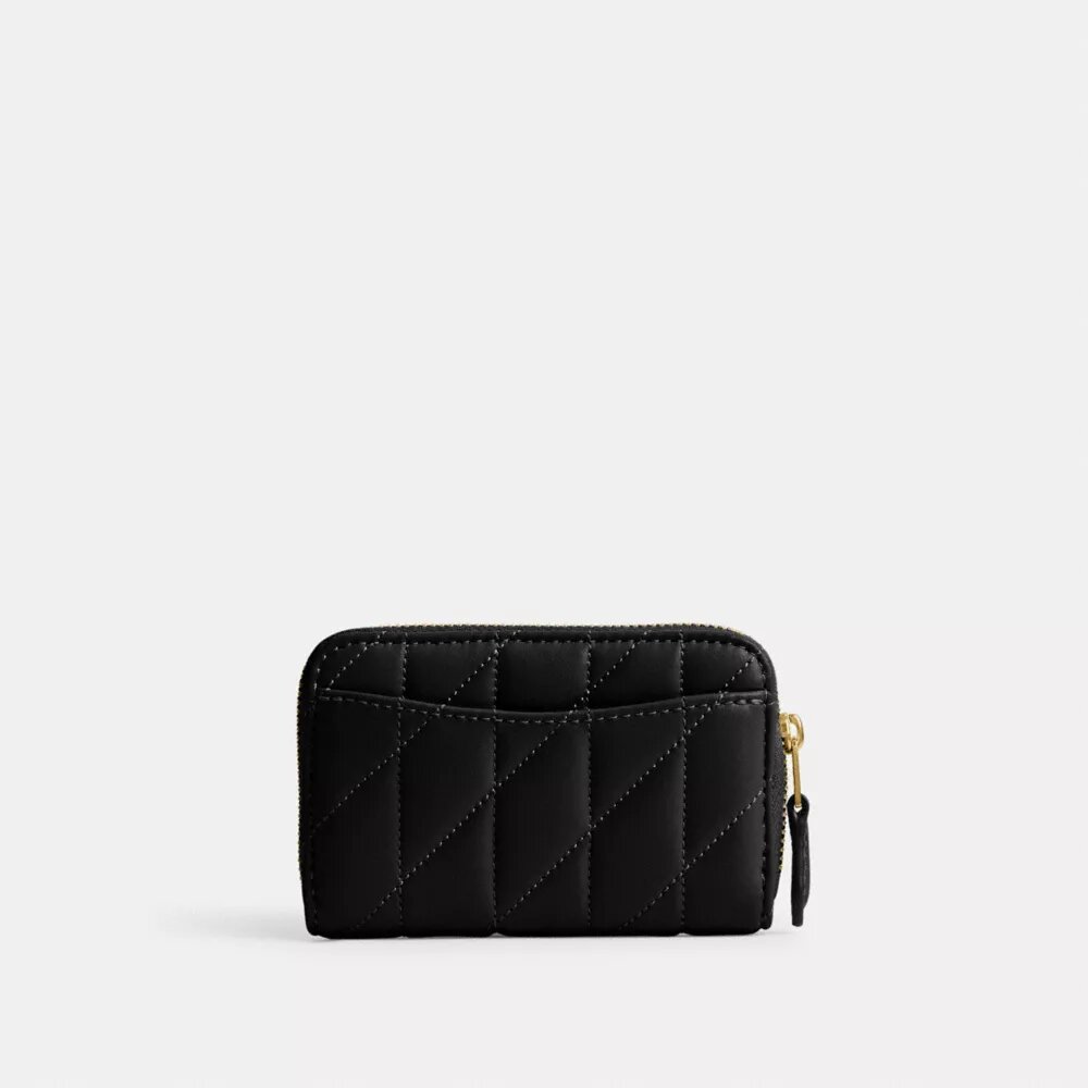 Essential – liten kortplånbok med dragkedja runt om och kuddquiltning