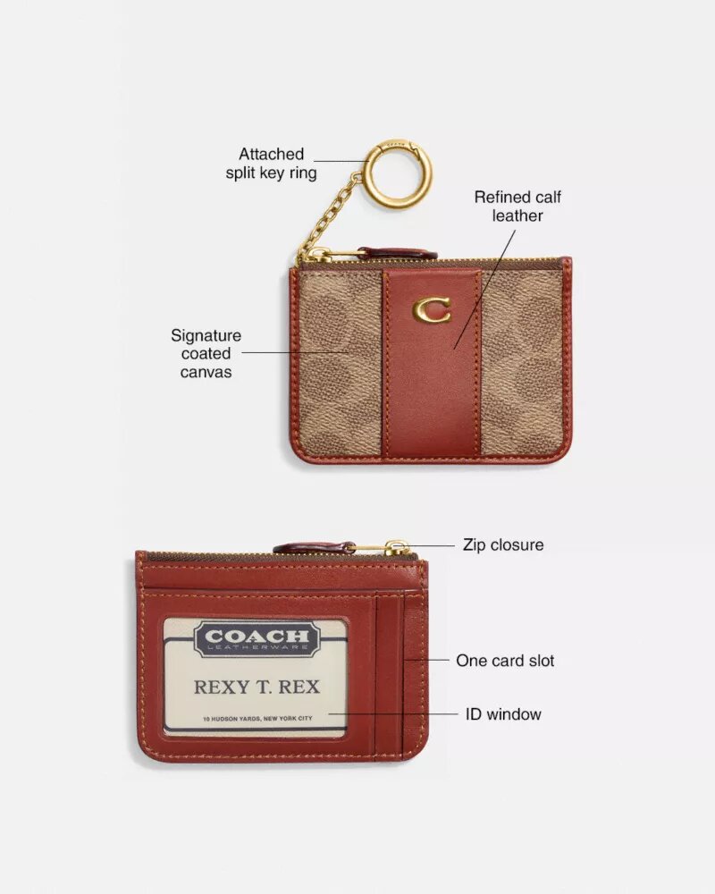 Essential Mini ID-kortfodral i Signature Canvas