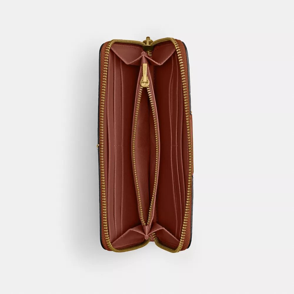 Essential Slim Accordion Zip Plånbok i Signature Canvas