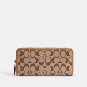 Essential Slim Accordion Zip Plånbok i vår signaturjacquard