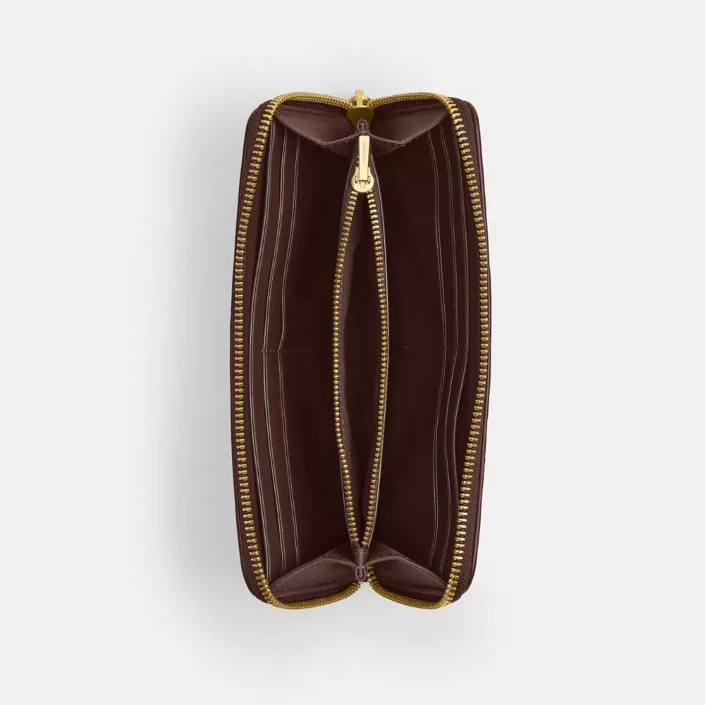 Essential Slim Accordion Zip Plånbok i vår signaturjacquard