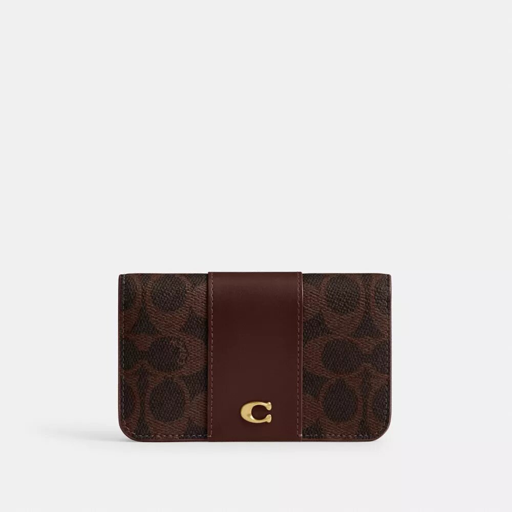 Essential Slim-kortfodral i Signature Canvas