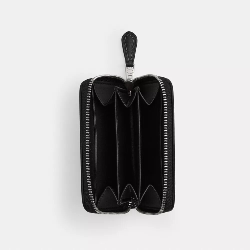 Essential Small kortfodral med dragkedja runt om i Crystal Signature-jacquard