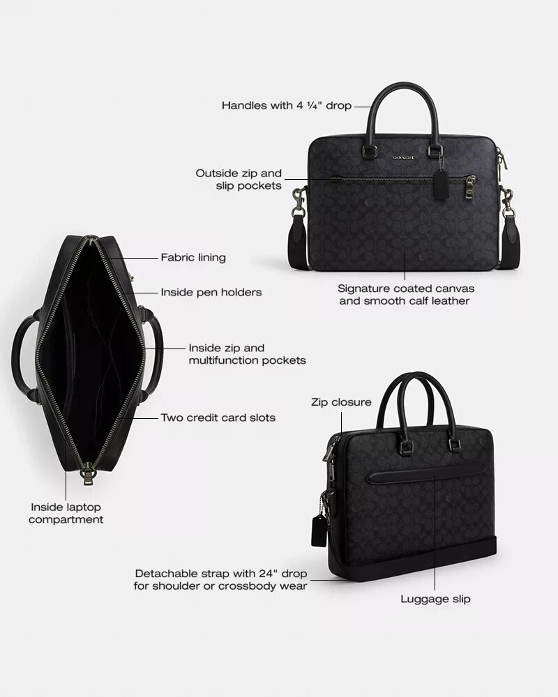 Ethan Slim Brief i Signature Canvas