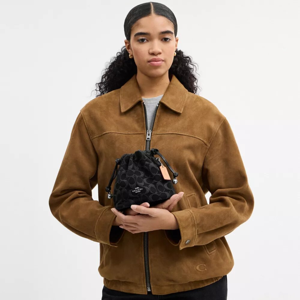 Faye Miniväskor med dragsko i signaturdenim