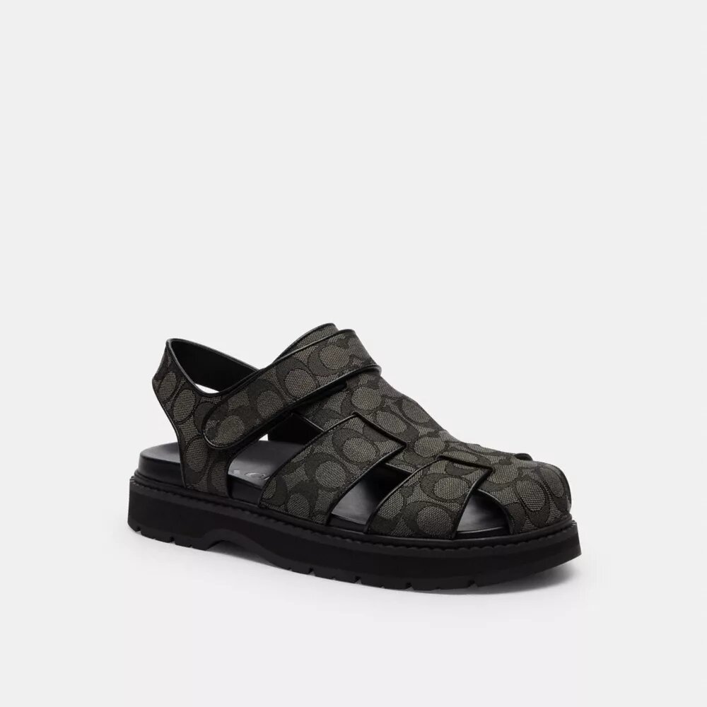 Fiskarsandal i signaturjacquard