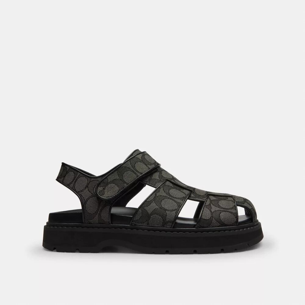 Fiskarsandal i signaturjacquard