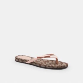 Flip-flops med rosett i Signature Jacquard