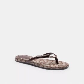 Flip-flops med rosett i Signature Jacquard