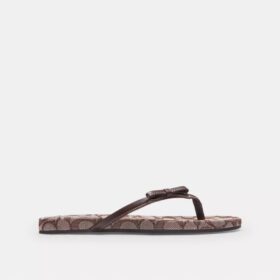 Flip-flops med rosett i Signature Jacquard