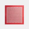 Fyrkantig silkescarf med texturerat signaturmönster