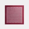Fyrkantig silkescarf med texturerat signaturmönster