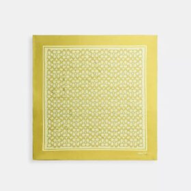 Fyrkantig silkescarf med texturerat signaturmönster