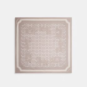 Fyrkantig silkescarf med vårt signaturmönster med Horse and Carriage