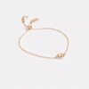 Halo Tea Rose-armband med justerbar längd